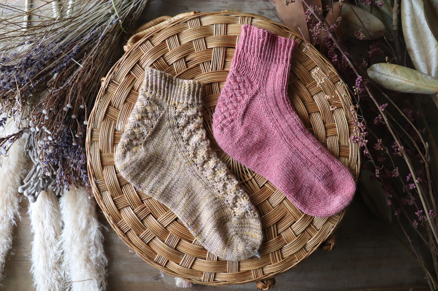 Rattan Heel Socks _ 日本語パターン