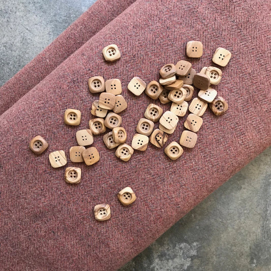 Retrosaria Rosa Pomar - Wood buttons (Square)